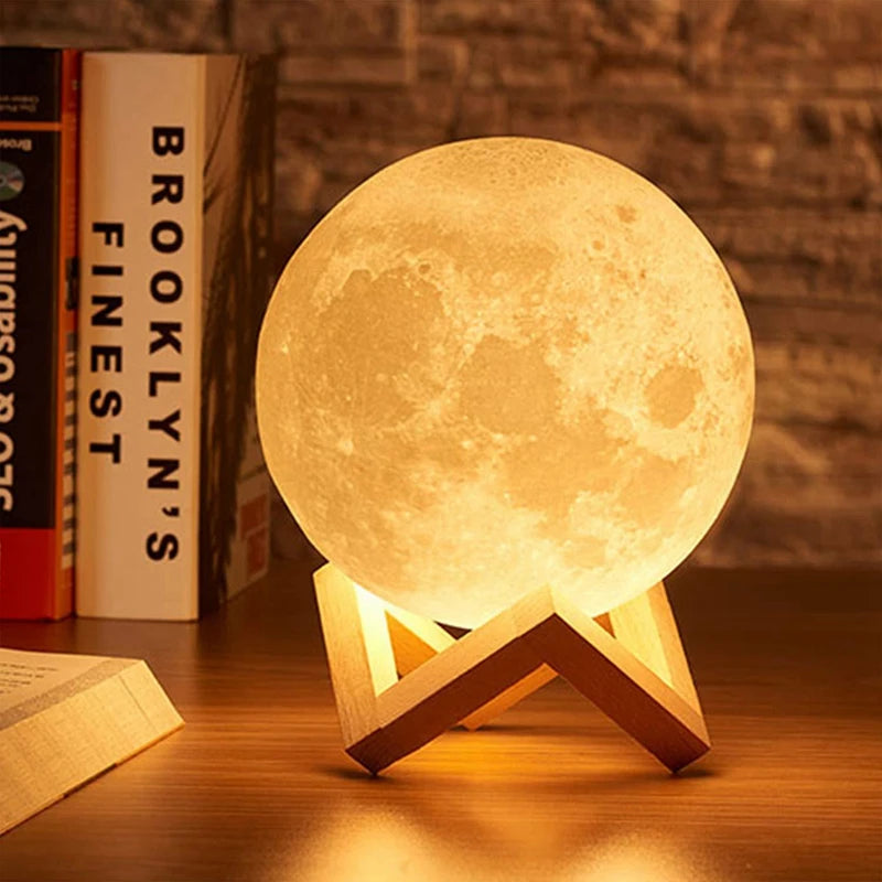 LunaGlow™ 3D Moon Lamp Night Light